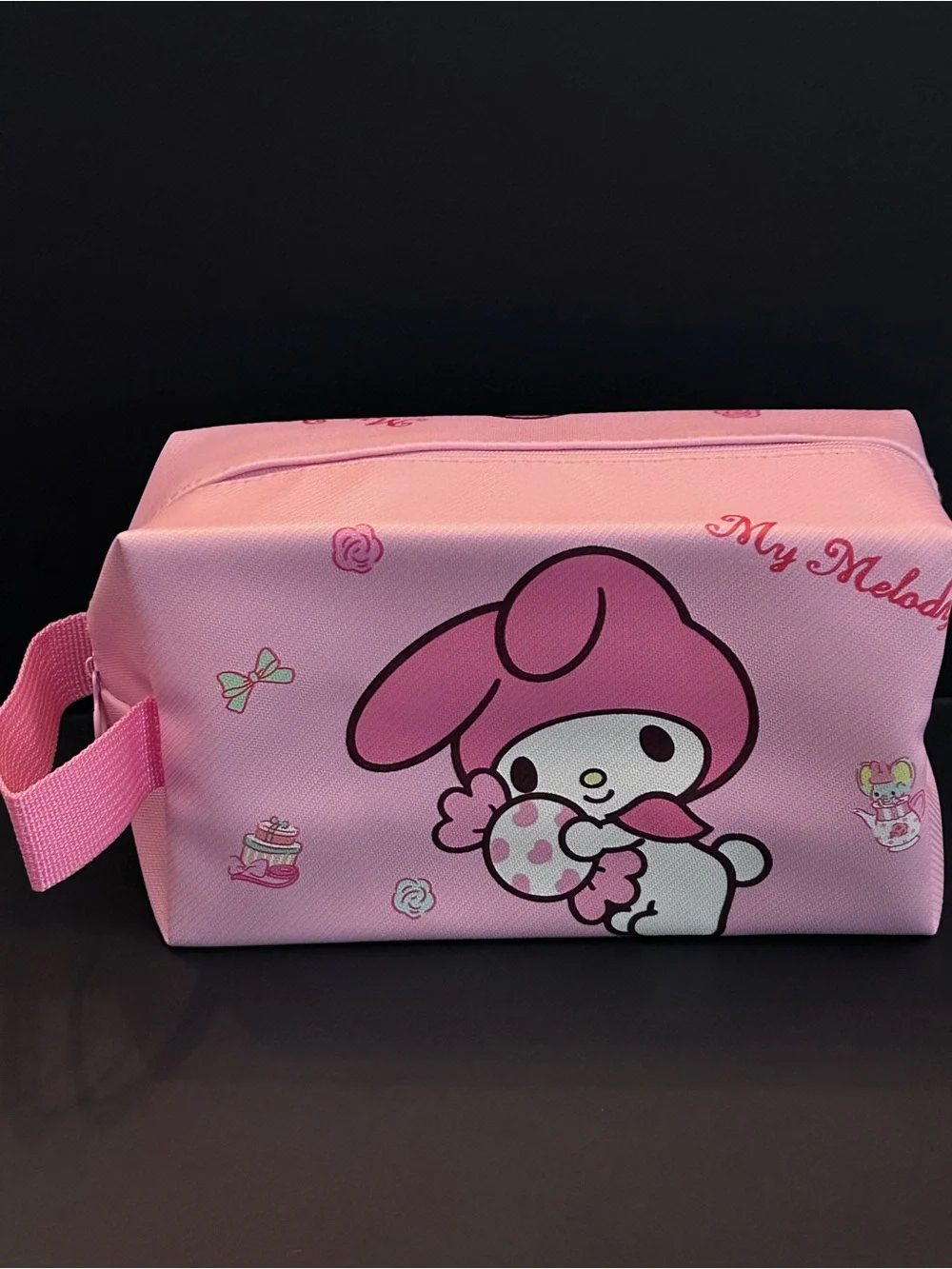 Sanrio Melody Pink Candy Design Toiletries, Cosmetic or Small Toy Bag Pouch NWT
